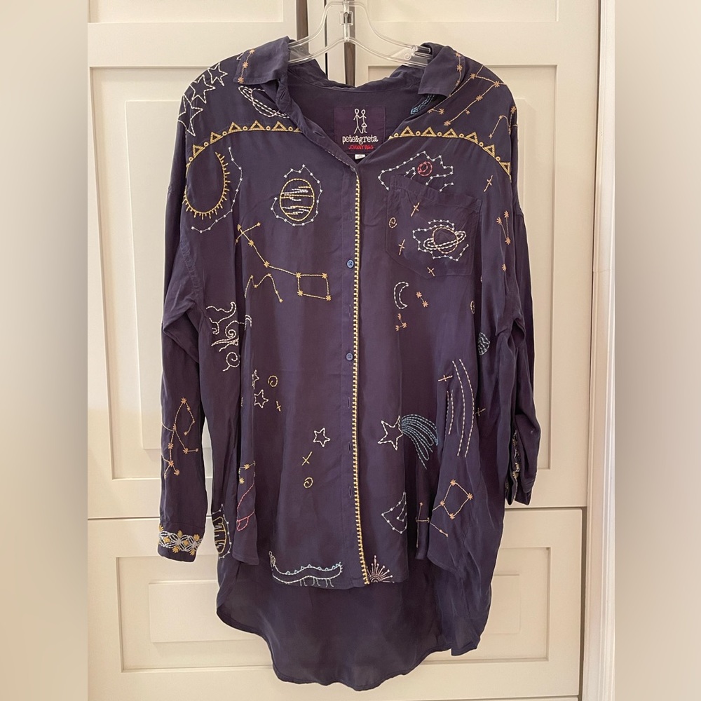Johnny Was Pete and Greta celestial stargazer top